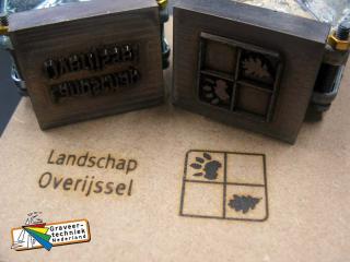 Voorbeeld brandstempeI 45x40mm tbv landschap organisatie